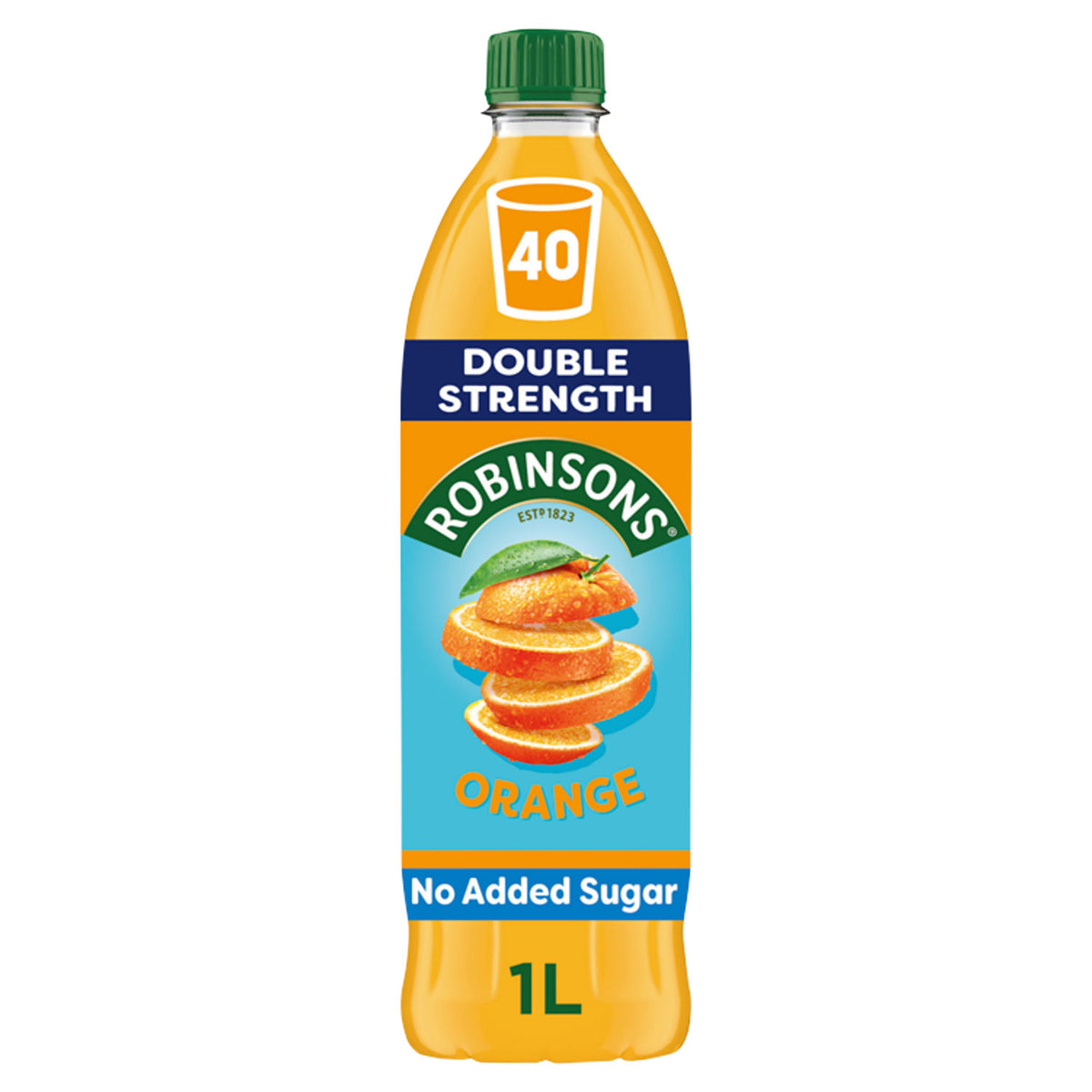 Robinsons double strength orange squash 1 litre, imported from the UK