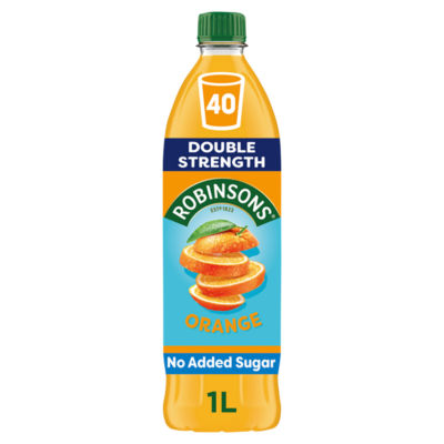ASDA Robinsons Double Strength Orange No Added Sugar Squash Drink 1L- Buy online at McGrocer