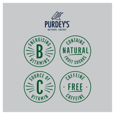 Purdey's Natural Energy Rejuvenate Sparkling Grape & Apple med Ginseng Energidrikk 4 x 250 ml