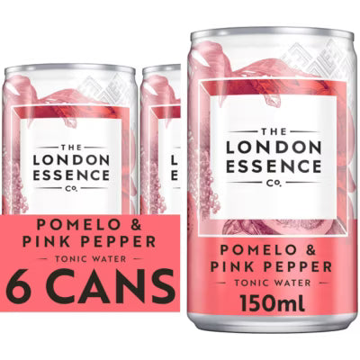 London Essence pomelo pink pepper tonic water 6x150ml cans, UK version