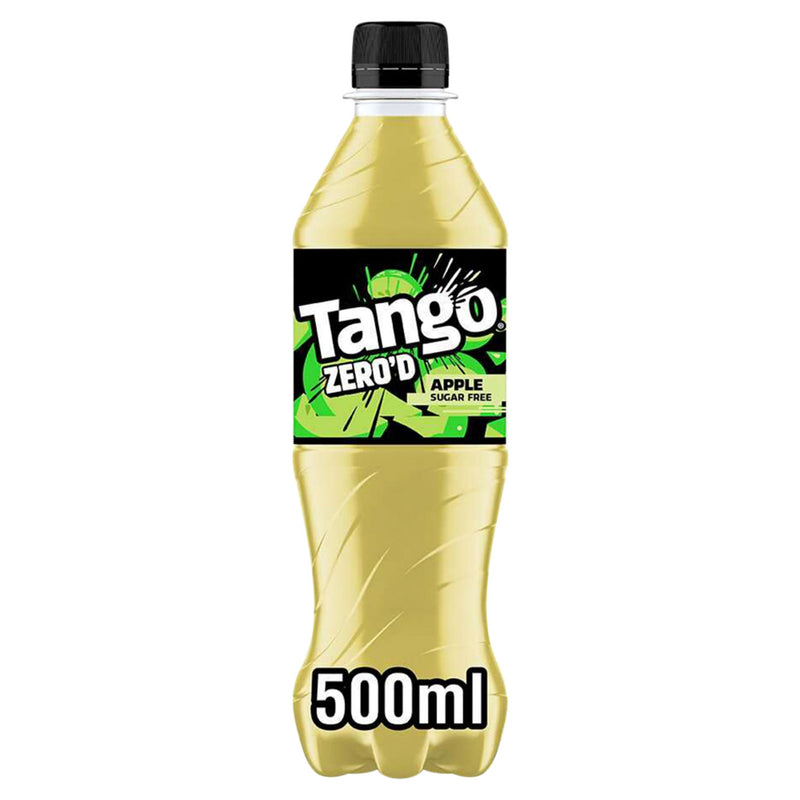 Tango Zero'D Apple Sugar Free Soft Drink 500ml, imported from the UK