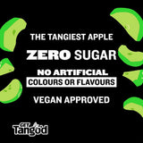 Tango Zero'D Apple Sugar Free Soft Drink 500ml, imported from the UK