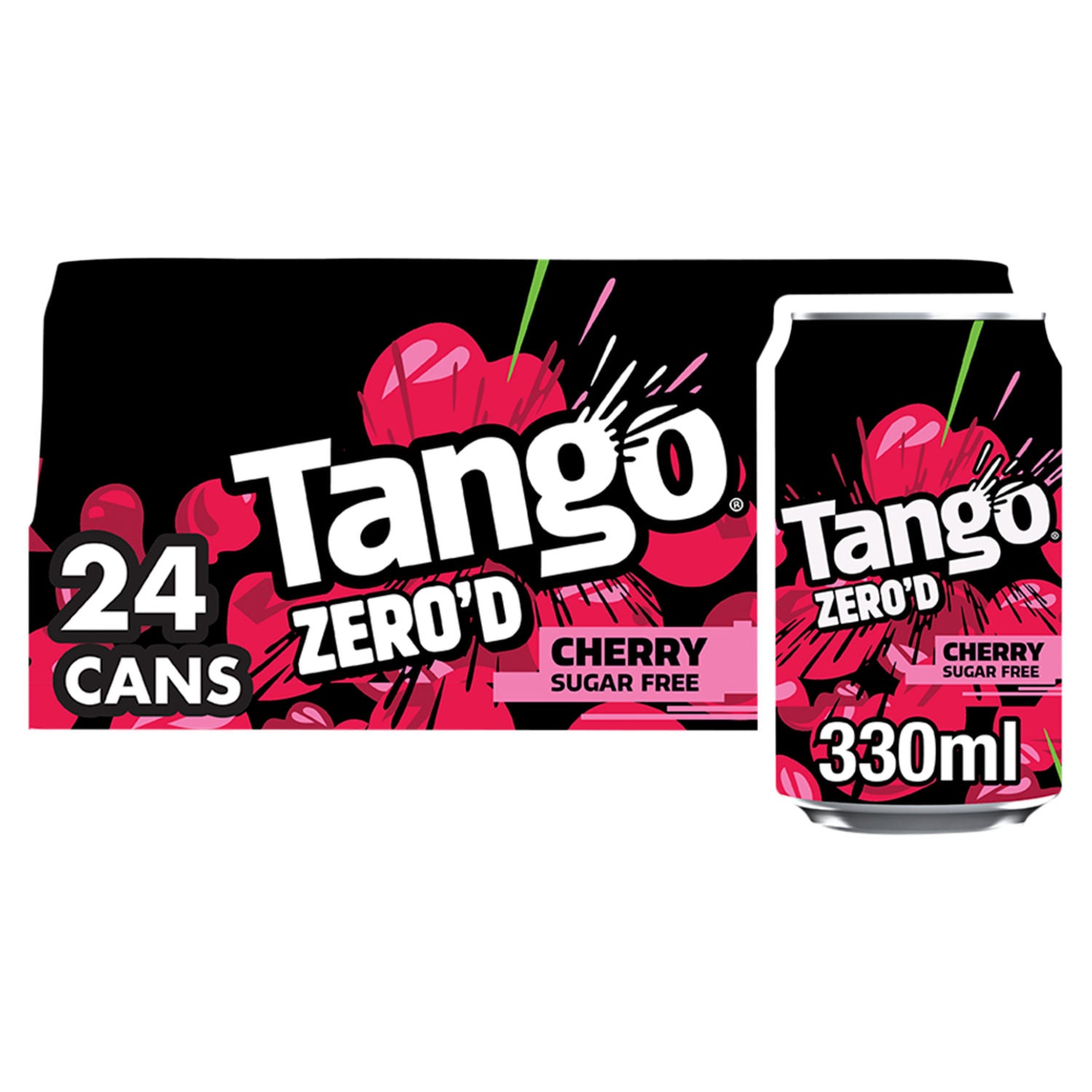 Tango Zero'd Cherry sugar free cans 24 x 330ml - British product