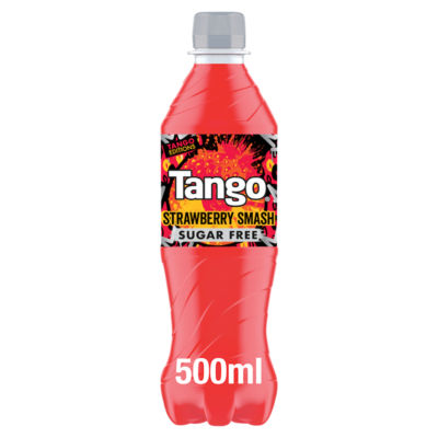 Tango Strawberry Smash sugar free soft drink 500ml, imported from the UK