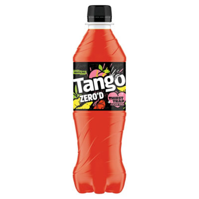 Tango sugar free soft drink peach pineapple orange 500ml (British brand)