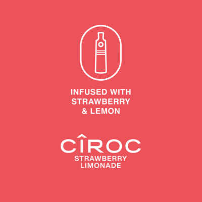 Cîroc Strawberry Limonade flavoured vodka 70cl - British product