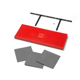 LEGO Shelf Red wall shelf with 3 baseplates, UK version