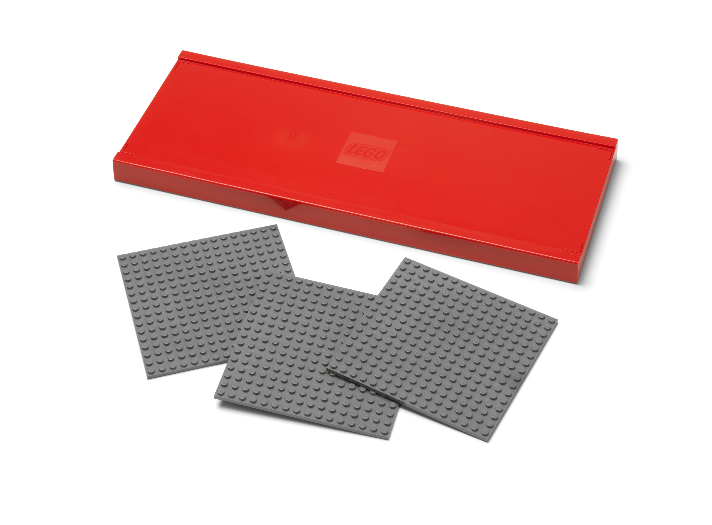 LEGO Shelf Red wall shelf with 3 baseplates, UK version