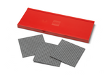 LEGO Shelf Red wall shelf with 3 baseplates, UK version