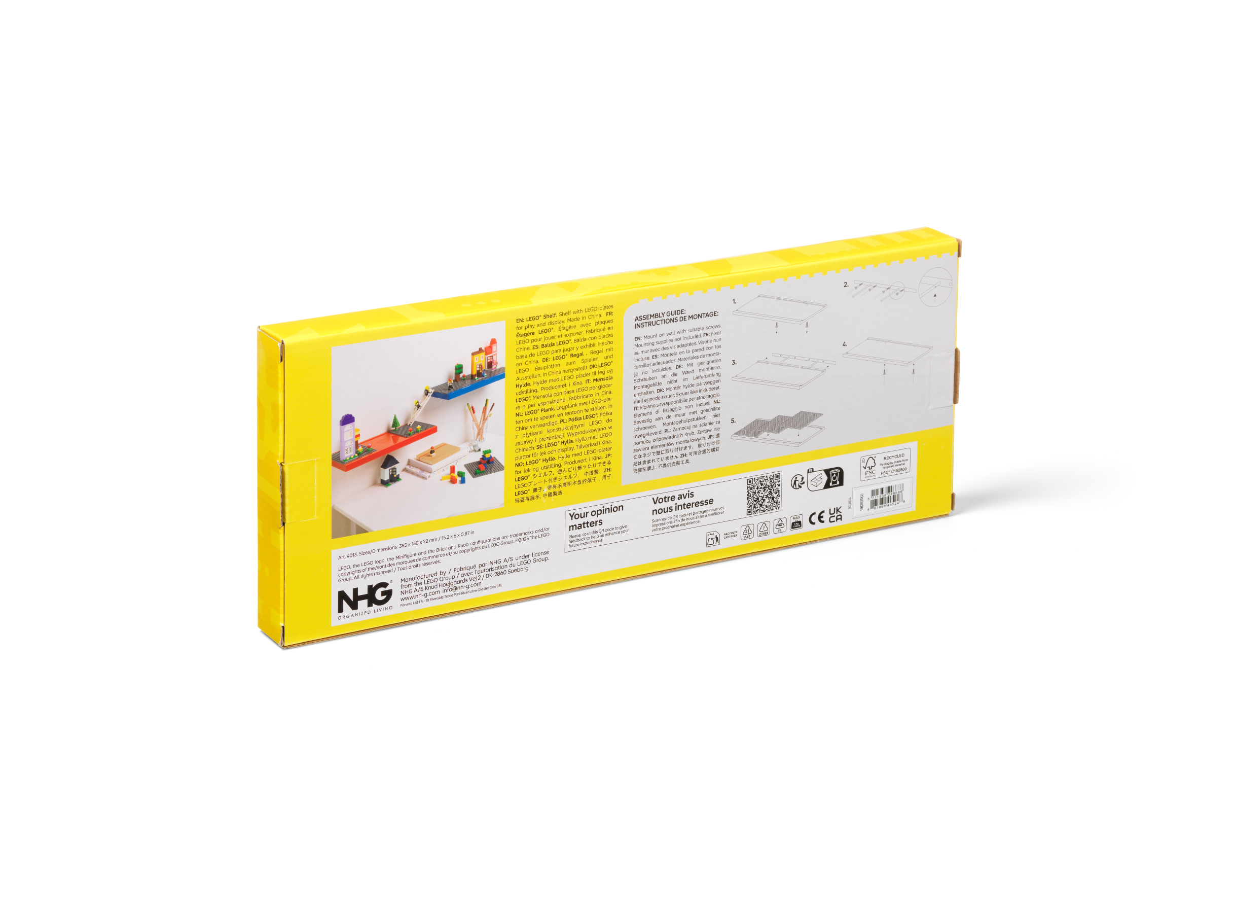 LEGO Shelf Red wall shelf with 3 baseplates, UK version