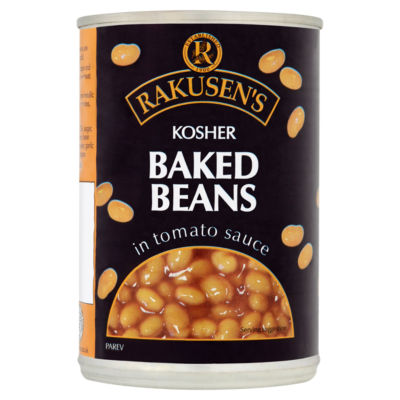 Rakusens Kosher baked beans 400g, imported from the UK