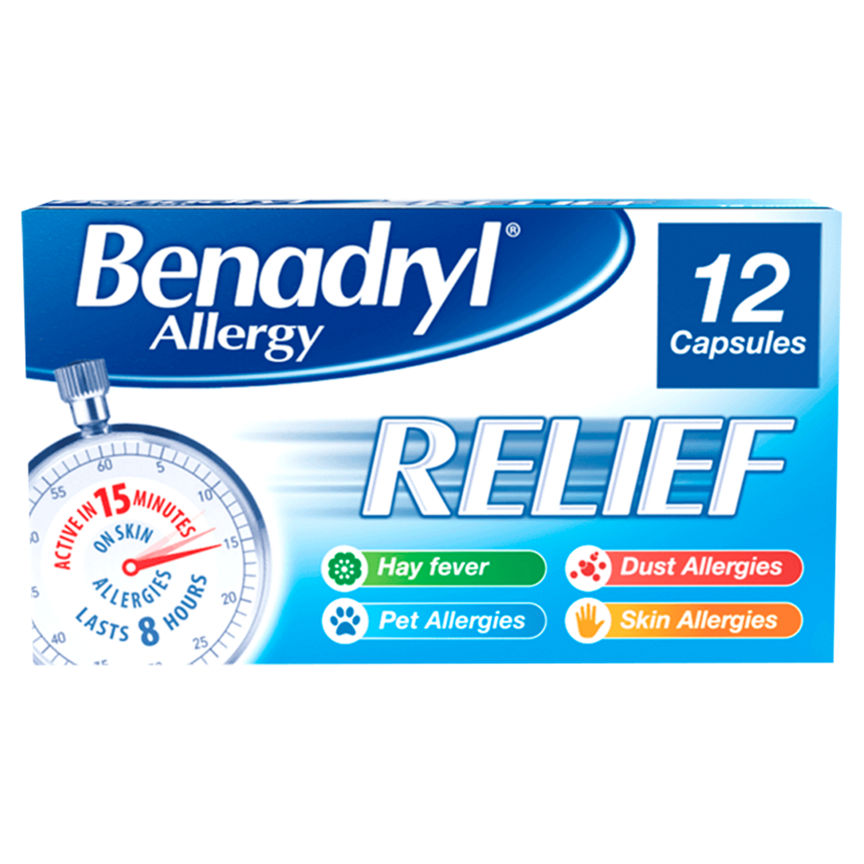 Benadryl Allergy Relief Capsules GOODS ASDA   