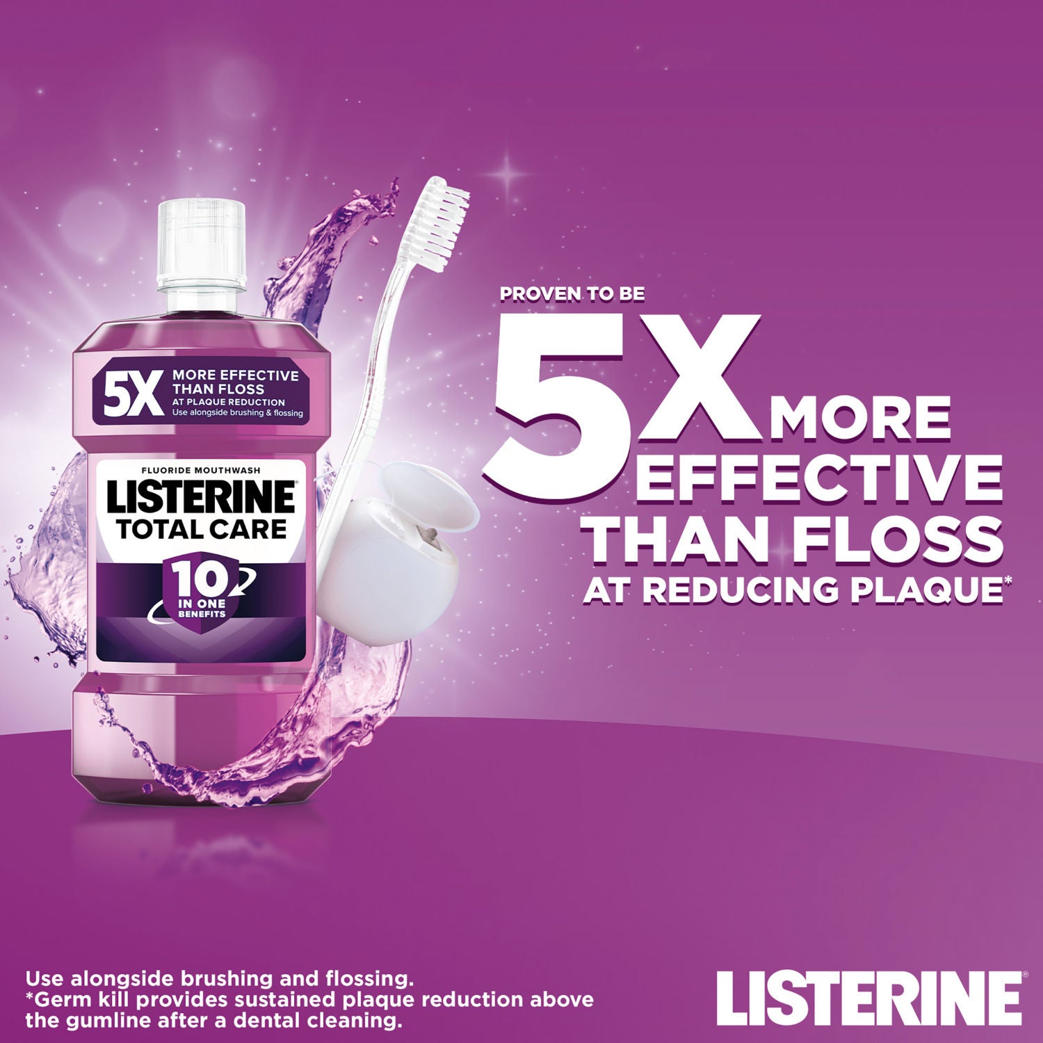 Listerine Total Care 10 in 1 mouthwash 500ml, UK version