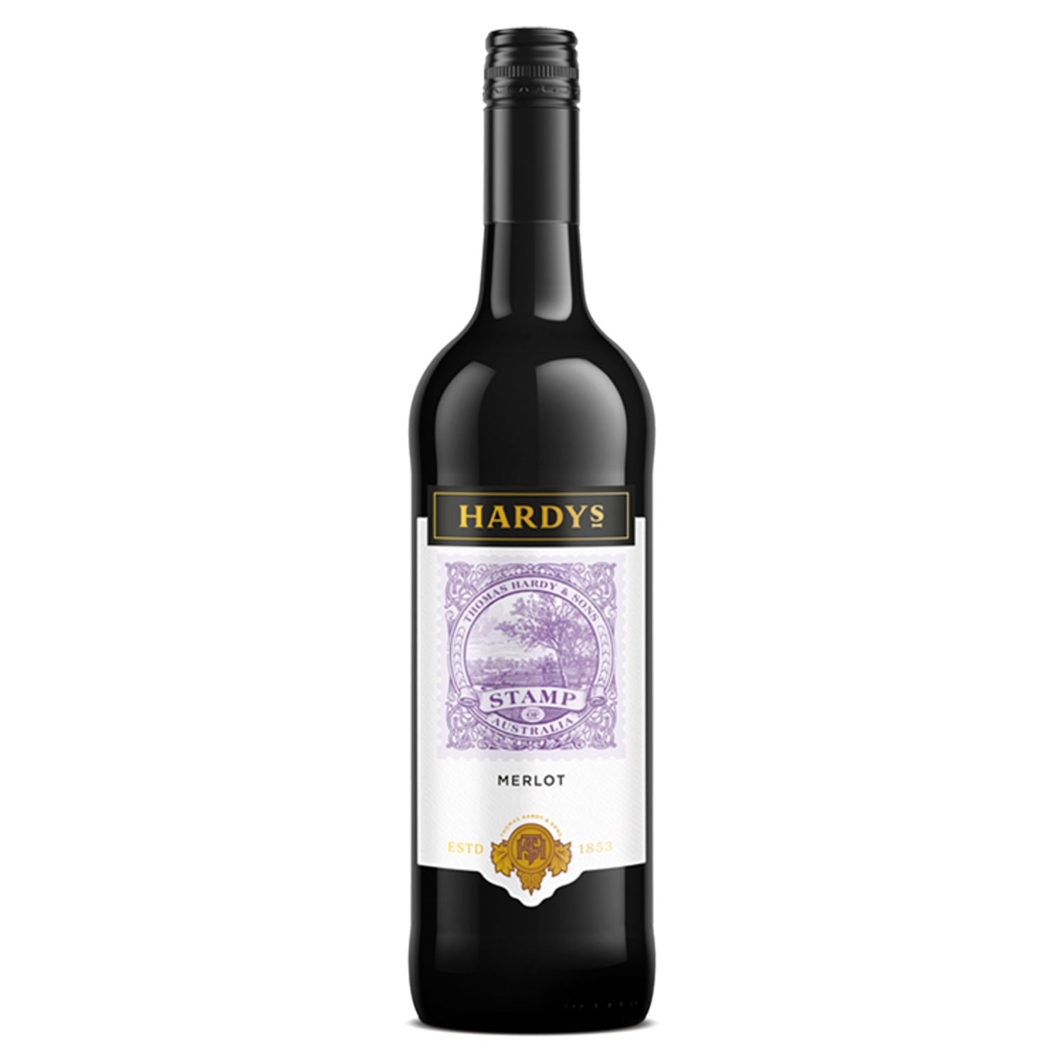Hardys Stamp Merlot red wine 75cl (British brand)