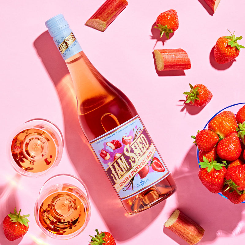 Jam Shed Rhubarb & Strawberry Rosé Wine 75cl, UK version