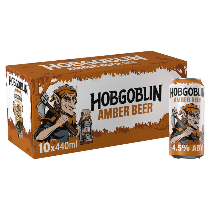 Hobgoblin Amber Ale beer cans 10x440ml - British product