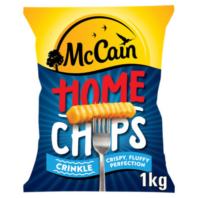 McCain Home Chips Crinkle Cut Frozen Potato Chips 1kg