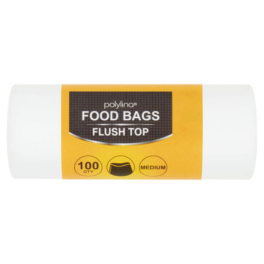 Polylina 100 Medium Food Bags Flush Top GOODS ASDA   