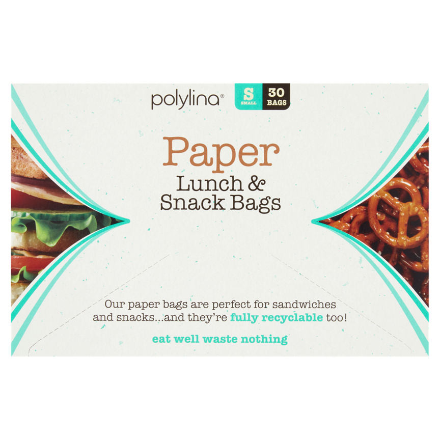 Polylina 30 Small Paper Lunch & Snack Bags GOODS ASDA   