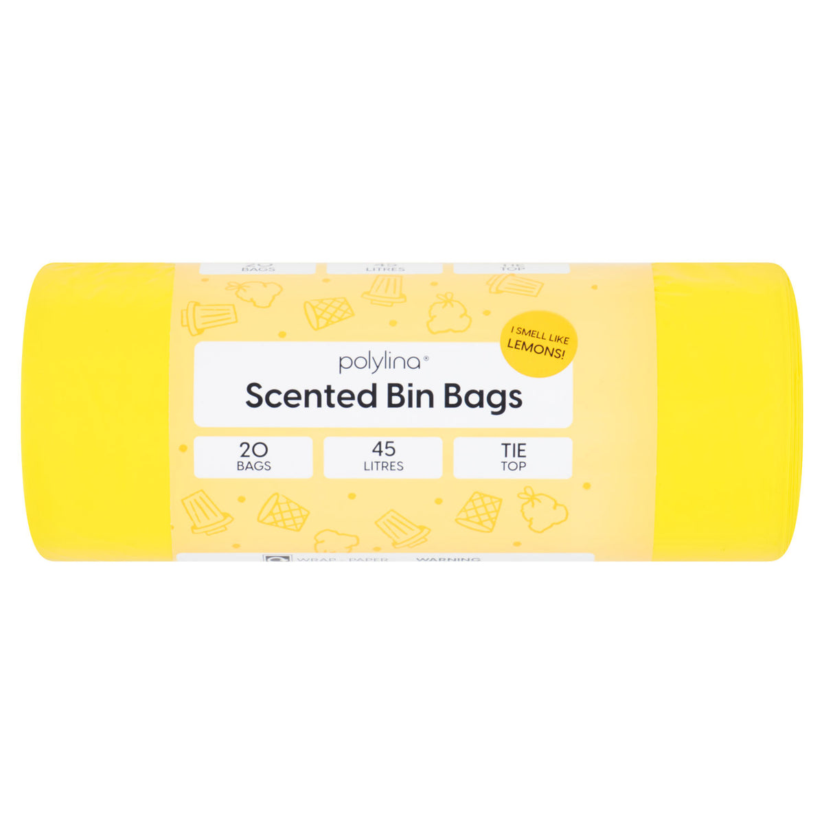 Polylina scented bin bags 45 litres pack of 20 (British brand)