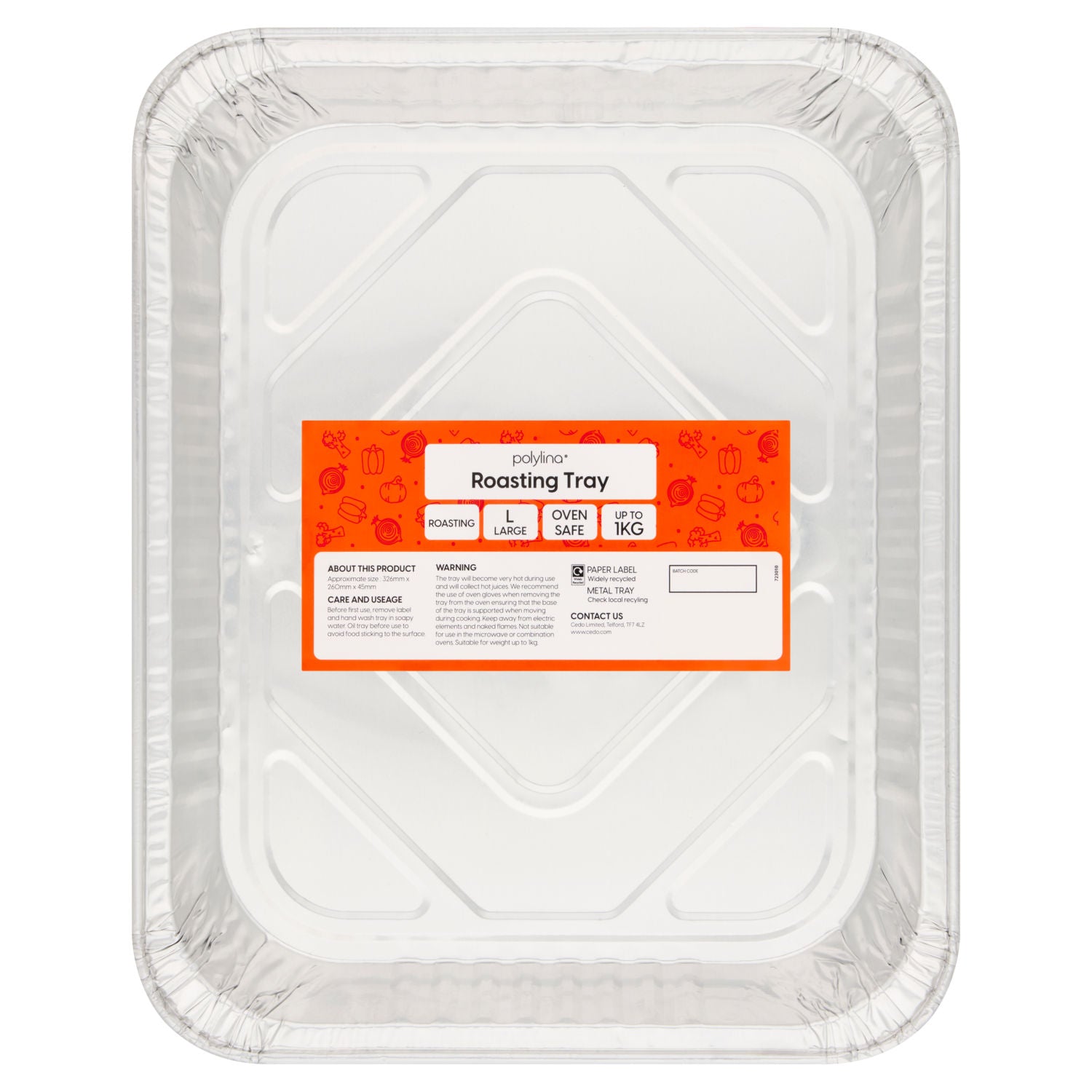 Polylina large roasting tray, UK version