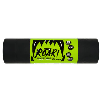 Roar drawstring bin bags 100 litres, UK version