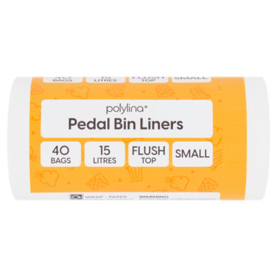 Pedal Bin Liners Small Size 15 Litres 40 Bags