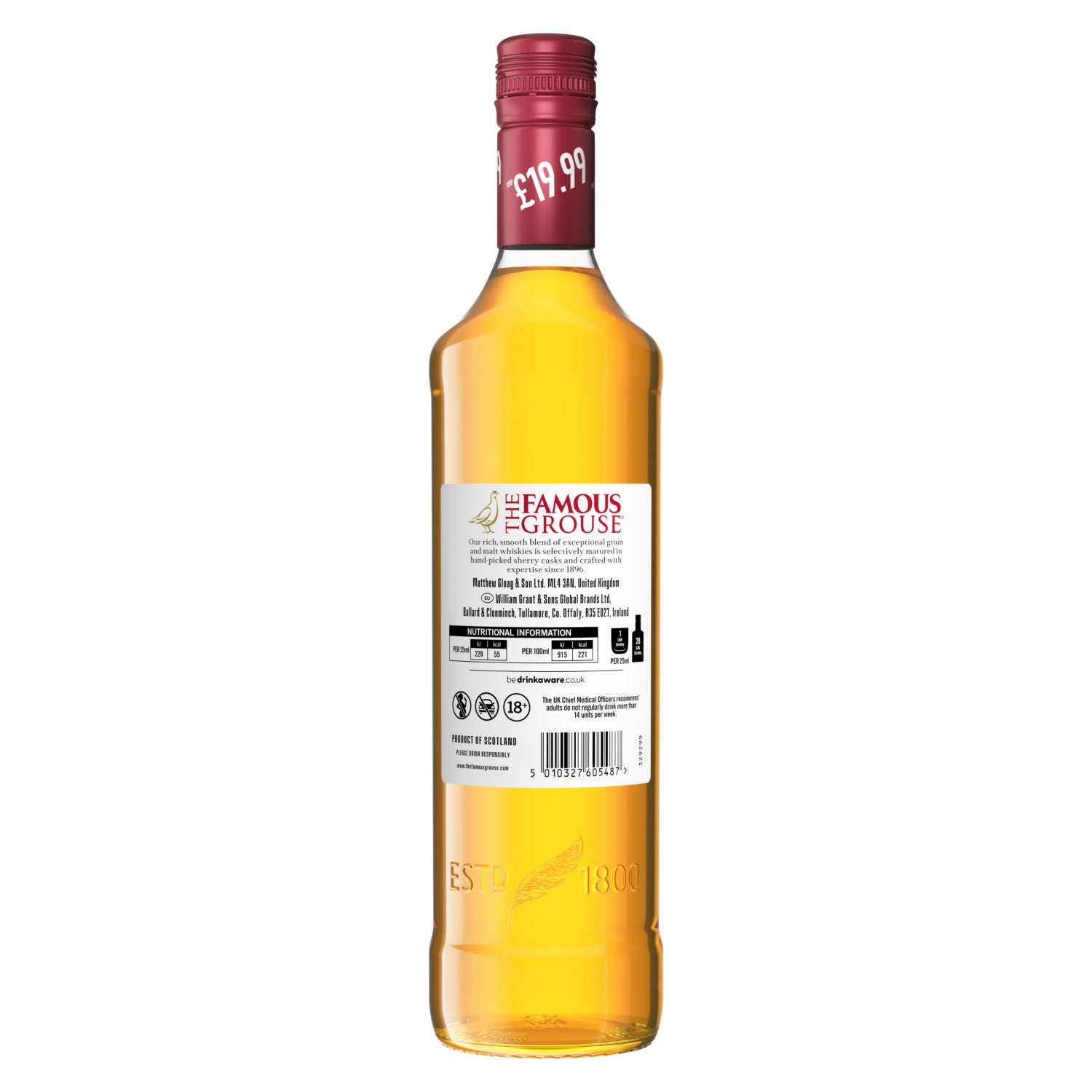 The Famous Grouse Blended Scotch Whisky 700ml (British brand)