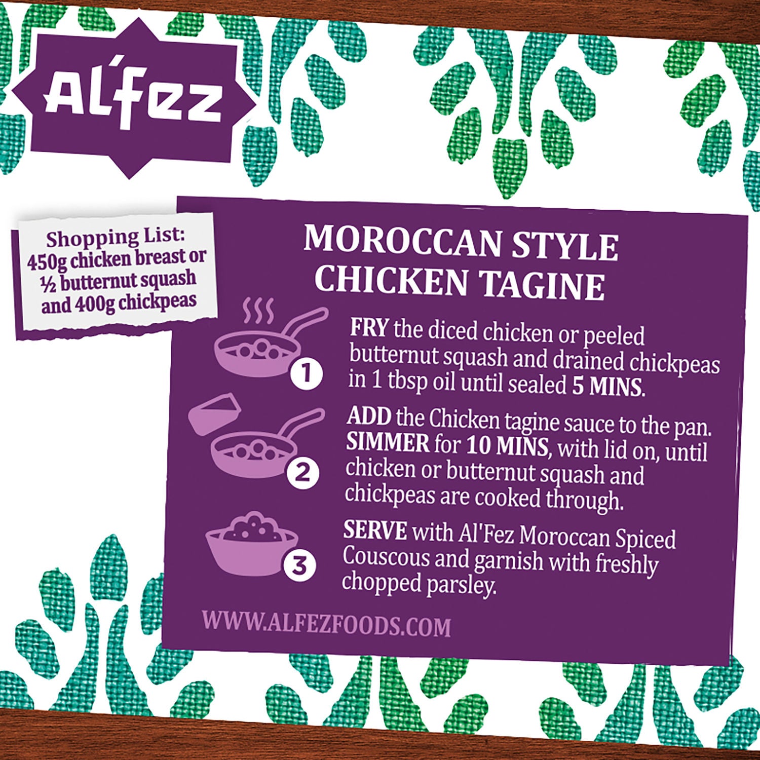 Al Fez Moroccan Style Chicken Tagine Sauce 450g - British product