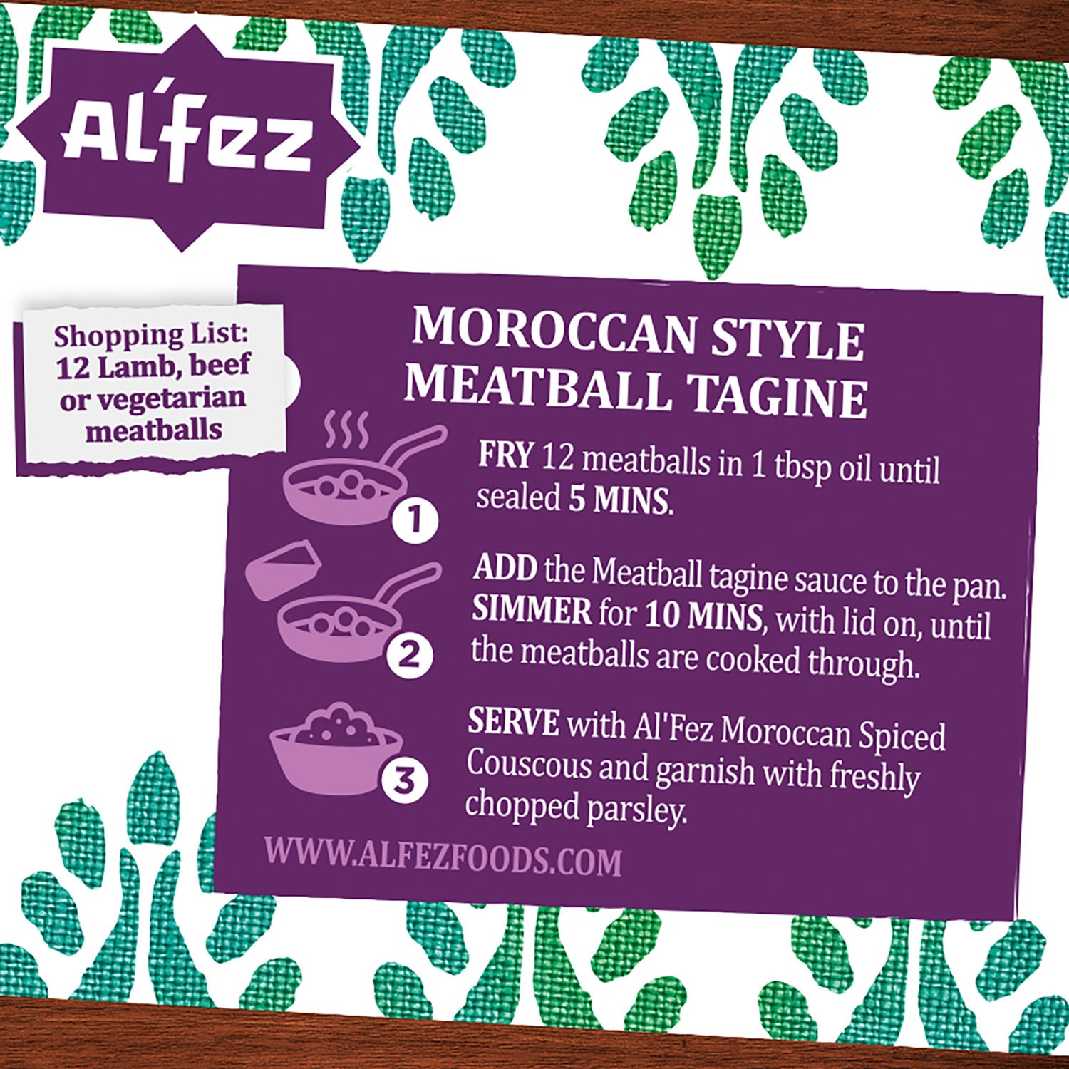 Al Fez Moroccan Style Meatball Tagine Sauce 450g - British product