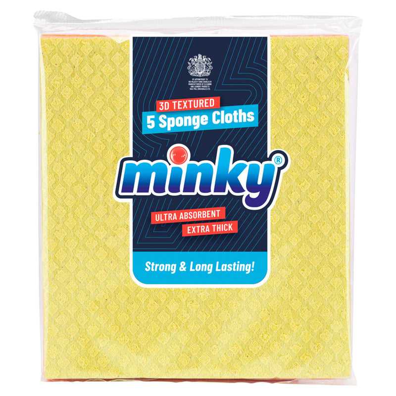 Minky sponge cloths 5 pack, UK version