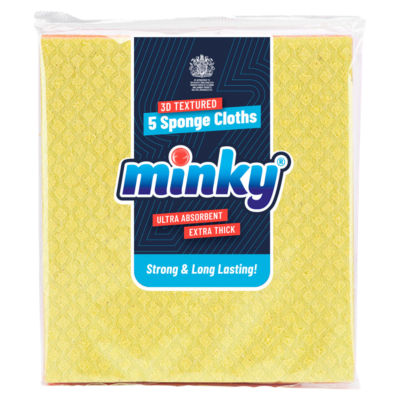 ASDA Minky 5 Sponge Cloths- Buy online at McGrocer