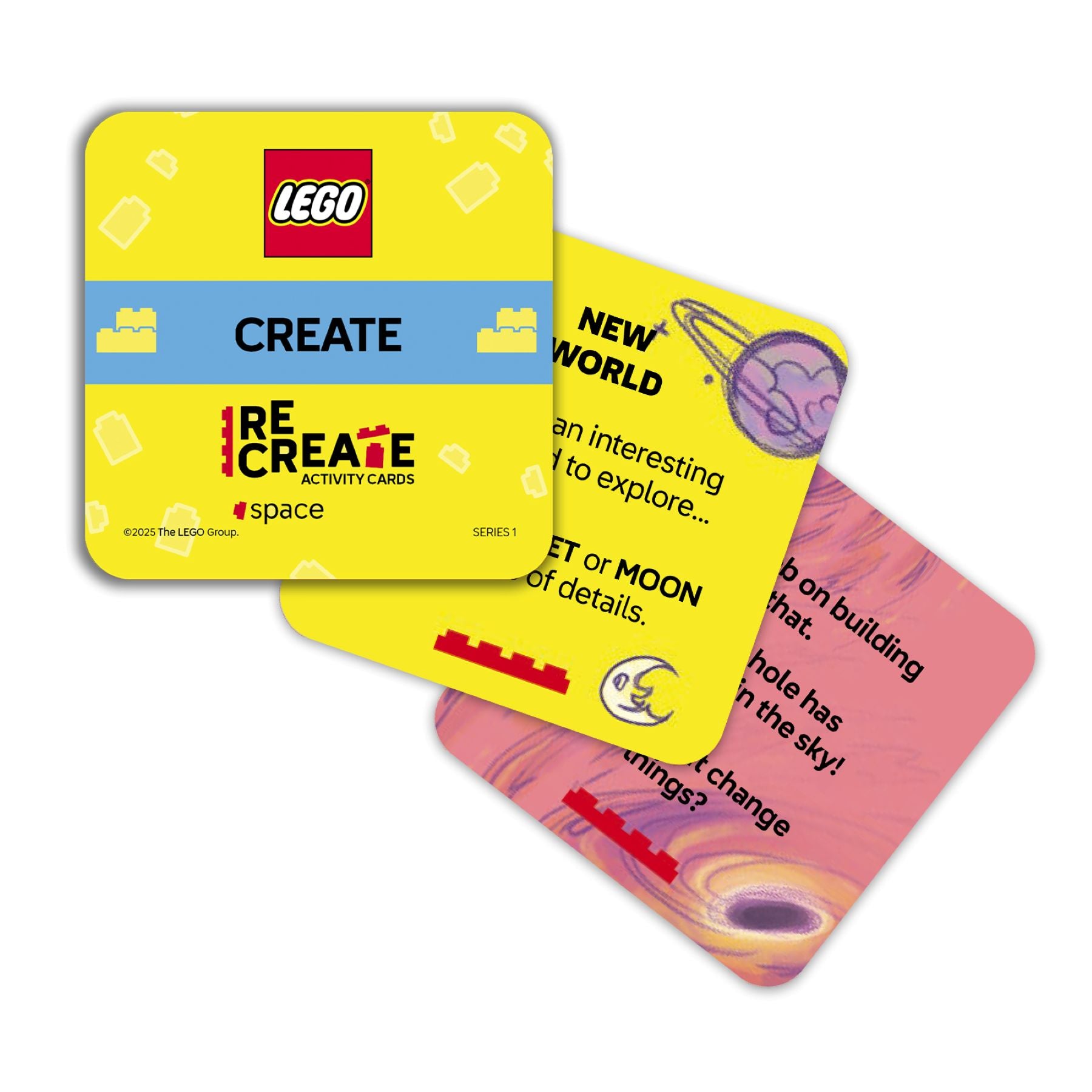 LEGO Recreate Activity Cards Space pack with 25 pieces - British product
