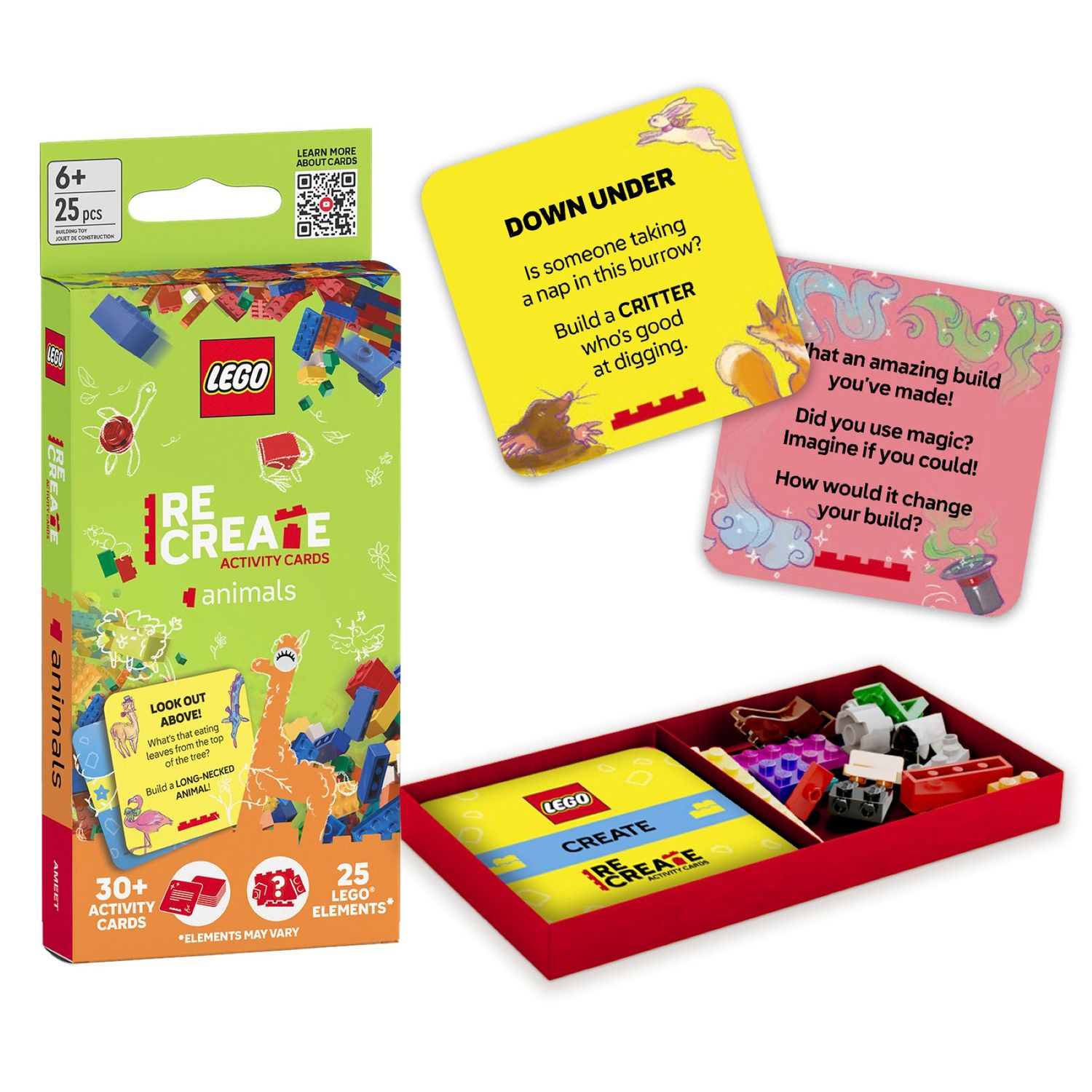 LEGO Recreate Activity Cards Animals with LEGO bricks, UK version
