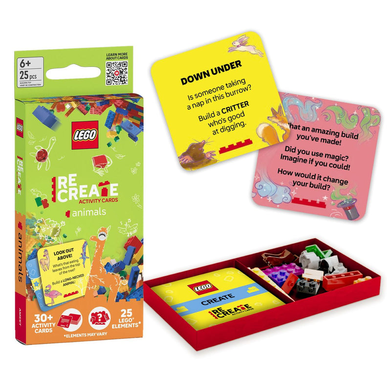 LEGO Recreate Activity Cards Animals with LEGO bricks, UK version