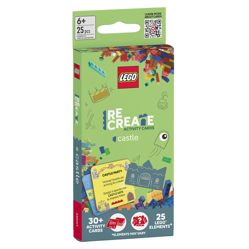 LEGO Recreate castle activity cards with 25 pieces, UK version