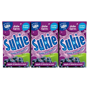 Dale Farm Sukie apple blackcurrant juice drink 9x250ml - British product