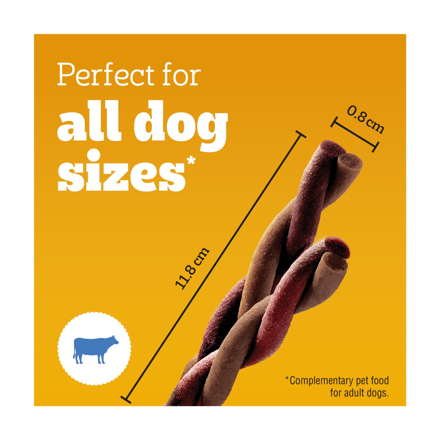Pedigree beef dog treats 7 sticks, imported from the UK
