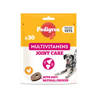 Pedigree multivitamins joint care soft dog chews 180g, imported from the UK