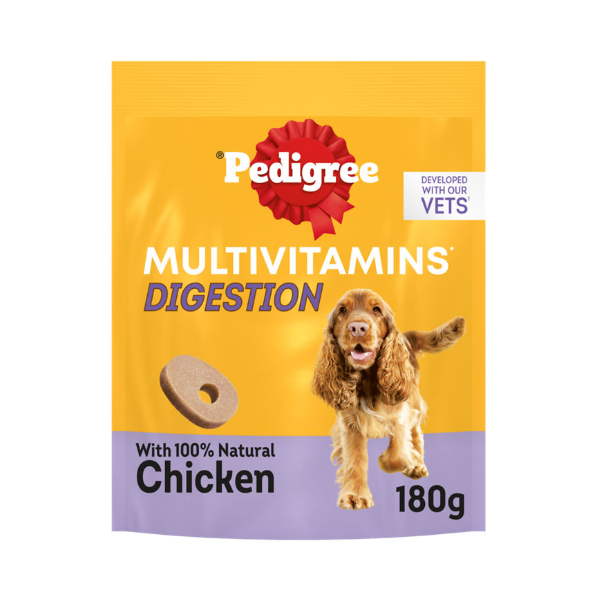 Pedigree Multivitamins Digestion 30 Soft Adult Dog Chews 180g