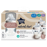 Tommee Tippee Closer to Nature Baby Bottles 0m+ 3x GOODS ASDA   