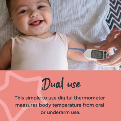 Thermomètre Tommee Tippee FlexiPen 8 secondes sous le bras et sur la langue Thermomètre numérique pour bébé 0 mois et plus