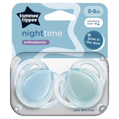 ASDA Tommee Tippee Lot de 2 Sucettes Nocturnes avec Pod Stérilisateur, Phosphorescentes, 0-6m - Acheter en ligne sur McGrocer