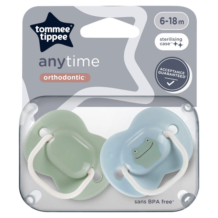 Tommee Tippee Anytime 2 Soothers 6 - 18 Months