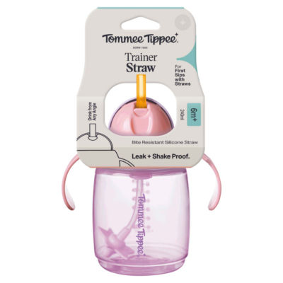 Tommee Tippee trainer straw cup assorted colours 240ml (British brand)