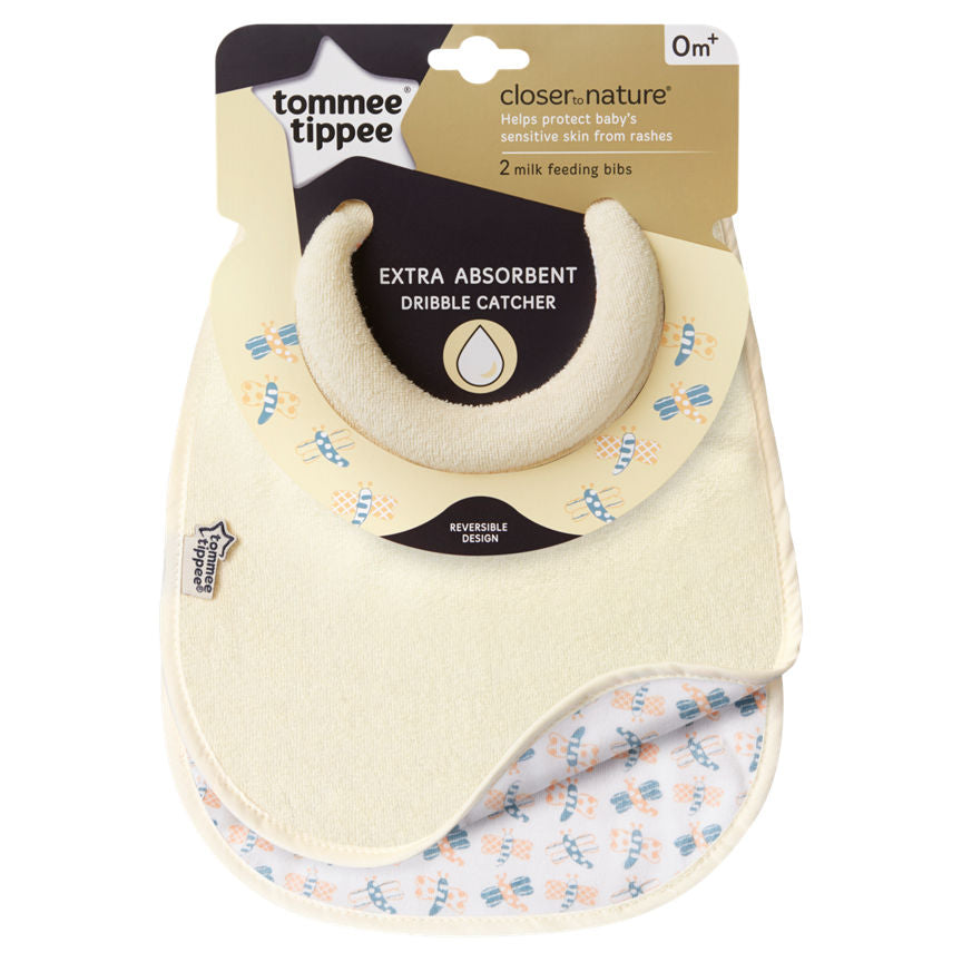 Tommee Tippee Closer to Nature 2 Milk Feeding Bibs 0m+