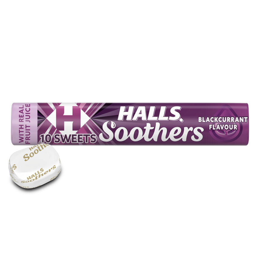 Halls Soothers Blackcurrant Lozenges GOODS ASDA   