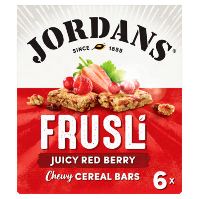 Jordans juicy red berry cereal bars 6x30g, UK version