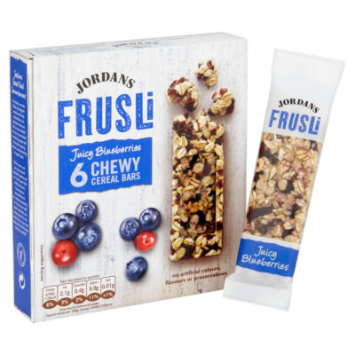 Jordans Frusli Juicy Blueberries Fruit Cereal Bars 6 x 30g (180g)
