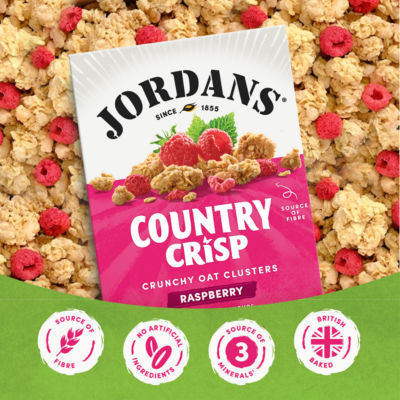 Jordans Country Crisp Raspberry breakfast cereal 450g (British brand)